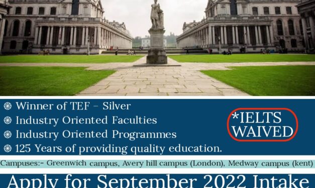 Apply for Sep2022 Intake in Greenwich University…