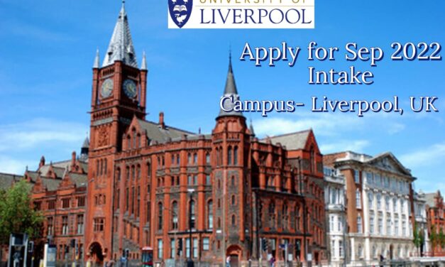 Apply forSep 2022 Intake in University of Liverpool…!!