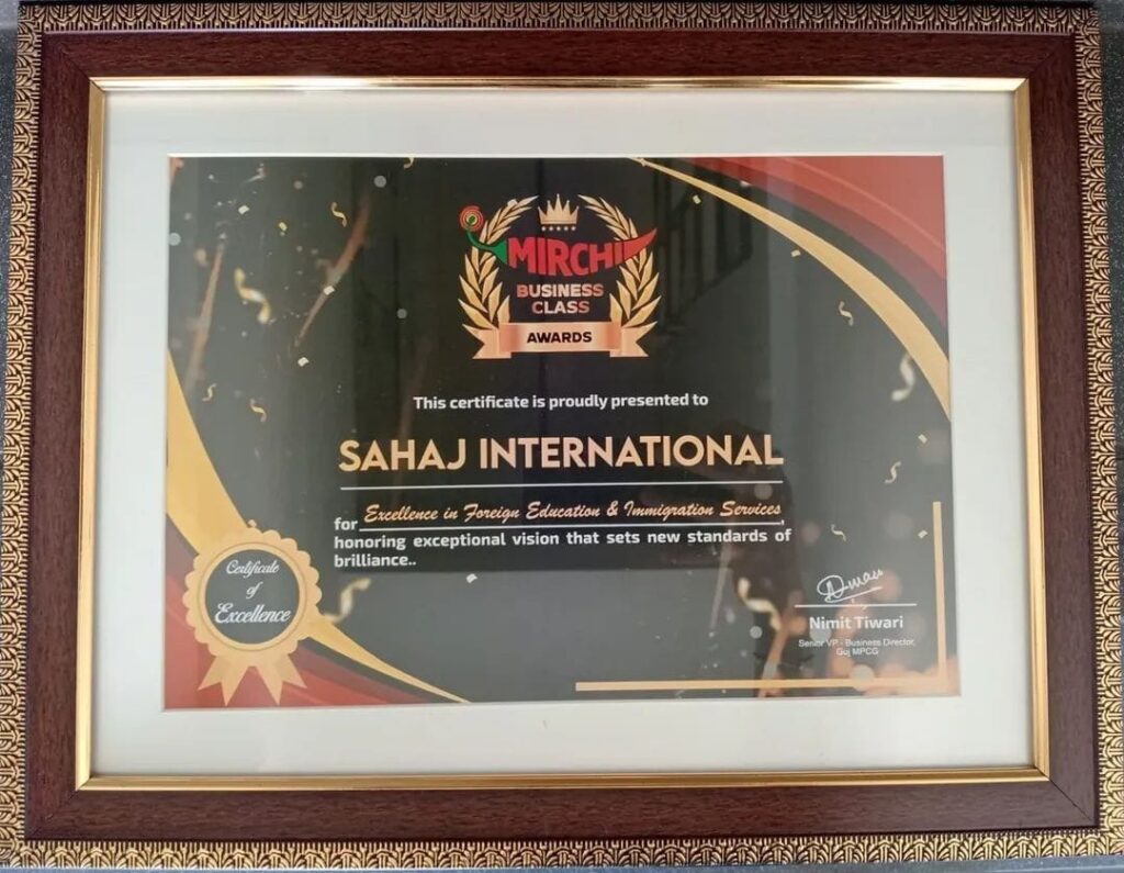 MIRCHI BUSINESS CLASS AWARD